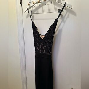 Express Black Floral Lace Jumpsuit